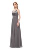 ColsBM Ocean Ridge Grey Bridesmaid Dresses Elegant A-line Backless Floor Length Sleeveless Sash