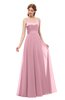 ColsBM Ocean Rosebloom Bridesmaid Dresses Elegant A-line Backless Floor Length Sleeveless Sash