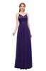 ColsBM Ocean Royal Purple Bridesmaid Dresses Elegant A-line Backless Floor Length Sleeveless Sash