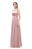 ColsBM Ocean Silver Pink Bridesmaid Dresses Elegant A-line Backless Floor Length Sleeveless Sash