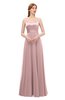 ColsBM Ocean Silver Pink Bridesmaid Dresses Elegant A-line Backless Floor Length Sleeveless Sash