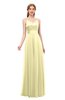 ColsBM Ocean Soft Yellow Bridesmaid Dresses Elegant A-line Backless Floor Length Sleeveless Sash