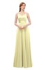 ColsBM Ocean Soft Yellow Bridesmaid Dresses Elegant A-line Backless Floor Length Sleeveless Sash