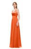 ColsBM Ocean Tangerine Bridesmaid Dresses Elegant A-line Backless Floor Length Sleeveless Sash