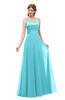 ColsBM Ocean Turquoise Bridesmaid Dresses Elegant A-line Backless Floor Length Sleeveless Sash