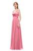 ColsBM Ocean Watermelon Bridesmaid Dresses Elegant A-line Backless Floor Length Sleeveless Sash