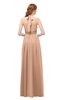 ColsBM Olive Almost Apricot Bridesmaid Dresses V-neck Zipper Pleated Sexy Floor Length A-line