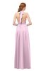 ColsBM Olive Baby Pink Bridesmaid Dresses V-neck Zipper Pleated Sexy Floor Length A-line