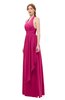 ColsBM Olive Beetroot Purple Bridesmaid Dresses V-neck Zipper Pleated Sexy Floor Length A-line
