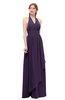 ColsBM Olive Blackberry Cordial Bridesmaid Dresses V-neck Zipper Pleated Sexy Floor Length A-line