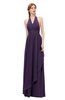 ColsBM Olive Blackberry Cordial Bridesmaid Dresses V-neck Zipper Pleated Sexy Floor Length A-line