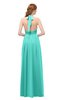 ColsBM Olive Blue Turquoise Bridesmaid Dresses V-neck Zipper Pleated Sexy Floor Length A-line