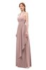 ColsBM Olive Bridal Rose Bridesmaid Dresses V-neck Zipper Pleated Sexy Floor Length A-line