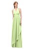 ColsBM Olive Butterfly Bridesmaid Dresses V-neck Zipper Pleated Sexy Floor Length A-line
