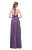 ColsBM Olive Chinese Violet Bridesmaid Dresses V-neck Zipper Pleated Sexy Floor Length A-line