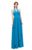 ColsBM Olive Cornflower Blue Bridesmaid Dresses V-neck Zipper Pleated Sexy Floor Length A-line