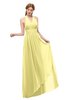 ColsBM Olive Daffodil Bridesmaid Dresses V-neck Zipper Pleated Sexy Floor Length A-line