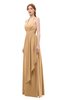 ColsBM Olive Desert Mist Bridesmaid Dresses V-neck Zipper Pleated Sexy Floor Length A-line