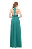 ColsBM Olive Emerald Green Bridesmaid Dresses V-neck Zipper Pleated Sexy Floor Length A-line