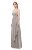 ColsBM Olive Fawn Bridesmaid Dresses V-neck Zipper Pleated Sexy Floor Length A-line