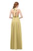 ColsBM Olive Gold Bridesmaid Dresses V-neck Zipper Pleated Sexy Floor Length A-line