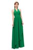 ColsBM Olive Green Bridesmaid Dresses V-neck Zipper Pleated Sexy Floor Length A-line