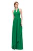 ColsBM Olive Green Bridesmaid Dresses V-neck Zipper Pleated Sexy Floor Length A-line