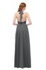 ColsBM Olive Grey Bridesmaid Dresses V-neck Zipper Pleated Sexy Floor Length A-line
