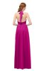 ColsBM Olive Hot Pink Bridesmaid Dresses V-neck Zipper Pleated Sexy Floor Length A-line