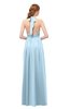 ColsBM Olive Ice Blue Bridesmaid Dresses V-neck Zipper Pleated Sexy Floor Length A-line
