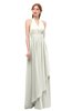 ColsBM Olive Ivory Bridesmaid Dresses V-neck Zipper Pleated Sexy Floor Length A-line