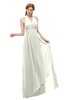 ColsBM Olive Ivory Bridesmaid Dresses V-neck Zipper Pleated Sexy Floor Length A-line