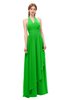 ColsBM Olive Jasmine Green Bridesmaid Dresses V-neck Zipper Pleated Sexy Floor Length A-line