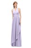 ColsBM Olive Light Purple Bridesmaid Dresses V-neck Zipper Pleated Sexy Floor Length A-line