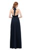 ColsBM Olive Navy Blue Bridesmaid Dresses V-neck Zipper Pleated Sexy Floor Length A-line