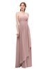 ColsBM Olive Nectar Pink Bridesmaid Dresses V-neck Zipper Pleated Sexy Floor Length A-line
