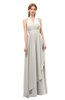 ColsBM Olive Off White Bridesmaid Dresses V-neck Zipper Pleated Sexy Floor Length A-line