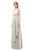 ColsBM Olive Off White Bridesmaid Dresses V-neck Zipper Pleated Sexy Floor Length A-line
