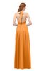 ColsBM Olive Orange Bridesmaid Dresses V-neck Zipper Pleated Sexy Floor Length A-line
