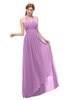 ColsBM Olive Orchid Bridesmaid Dresses V-neck Zipper Pleated Sexy Floor Length A-line
