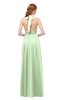ColsBM Olive Pale Green Bridesmaid Dresses V-neck Zipper Pleated Sexy Floor Length A-line