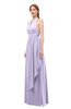 ColsBM Olive Pastel Lilac Bridesmaid Dresses V-neck Zipper Pleated Sexy Floor Length A-line