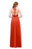 ColsBM Olive Persimmon Bridesmaid Dresses V-neck Zipper Pleated Sexy Floor Length A-line