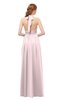 ColsBM Olive Petal Pink Bridesmaid Dresses V-neck Zipper Pleated Sexy Floor Length A-line