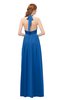 ColsBM Olive Royal Blue Bridesmaid Dresses V-neck Zipper Pleated Sexy Floor Length A-line