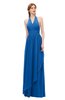 ColsBM Olive Royal Blue Bridesmaid Dresses V-neck Zipper Pleated Sexy Floor Length A-line