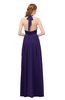 ColsBM Olive Royal Purple Bridesmaid Dresses V-neck Zipper Pleated Sexy Floor Length A-line