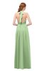 ColsBM Olive Sage Green Bridesmaid Dresses V-neck Zipper Pleated Sexy Floor Length A-line