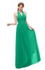 ColsBM Olive Sea Green Bridesmaid Dresses V-neck Zipper Pleated Sexy Floor Length A-line