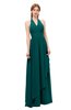 ColsBM Olive Shaded Spruce Bridesmaid Dresses V-neck Zipper Pleated Sexy Floor Length A-line